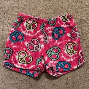 Heartbreaker Fuzzy Pajama shorts girls L